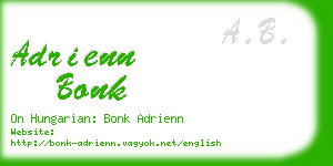 adrienn bonk business card